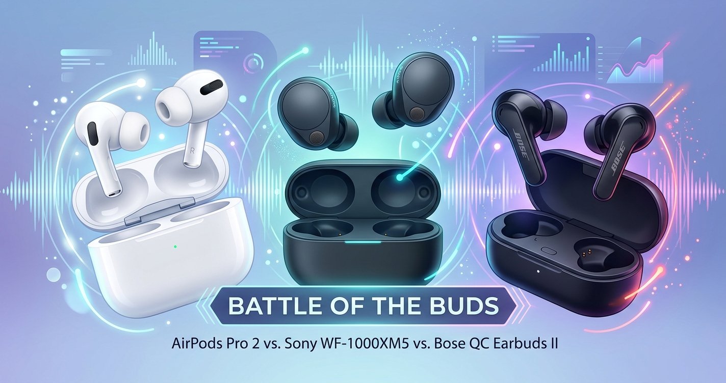 Battle of the Buds: AirPods Pro 2 vs. Sony WF-1000XM5 vs. Bose QC Earbuds II – Which ANC Champion Wins Your Ears?