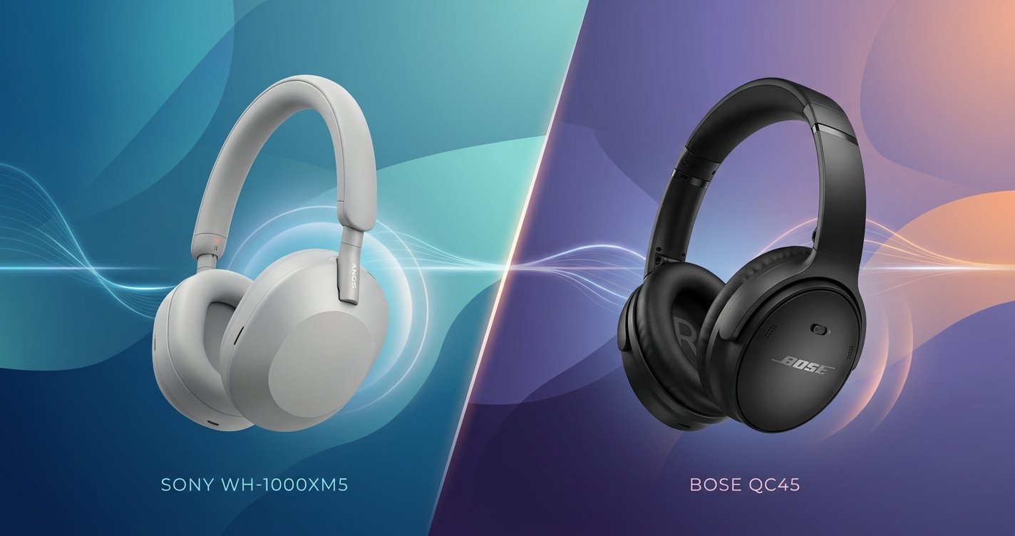 The Ultimate Silence Showdown: Sony WH-1000XM5 vs. Bose QC45 Noise-Cancelling Headphones Review
